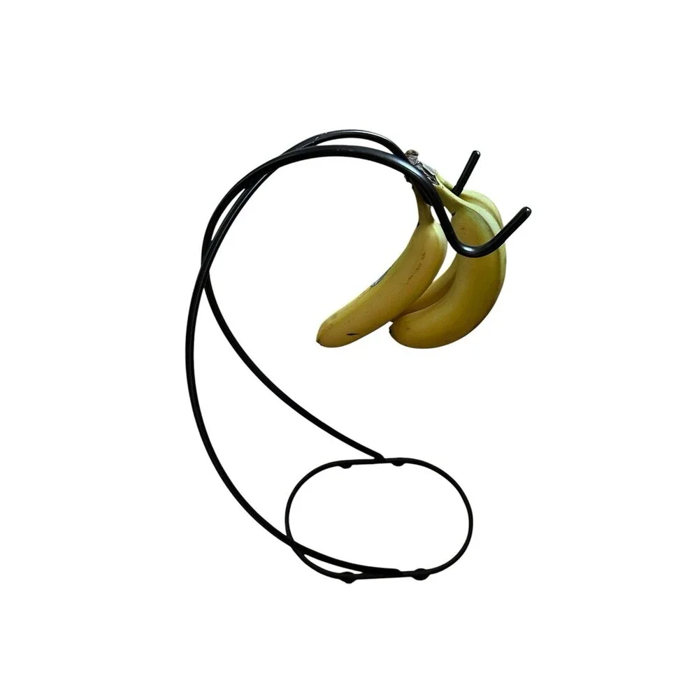 Matte Black Dual Banana Holder Stand, Banana Hanger Stand, Banana Tree Stand - Picture 3 of 6